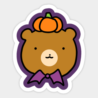 Halloween Bear Face Sticker